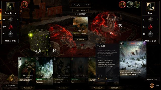 Duel: a Might card in play